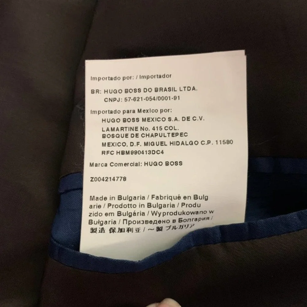 HUGO BOSS Grey Pinstripe‎ Wool Tesse Biella Suit Jacket